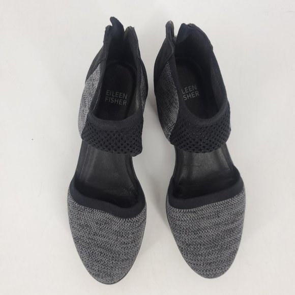 Eileen Fisher Black Graphite Ogden Flat Size 7.5 - Picture 2 of 5
